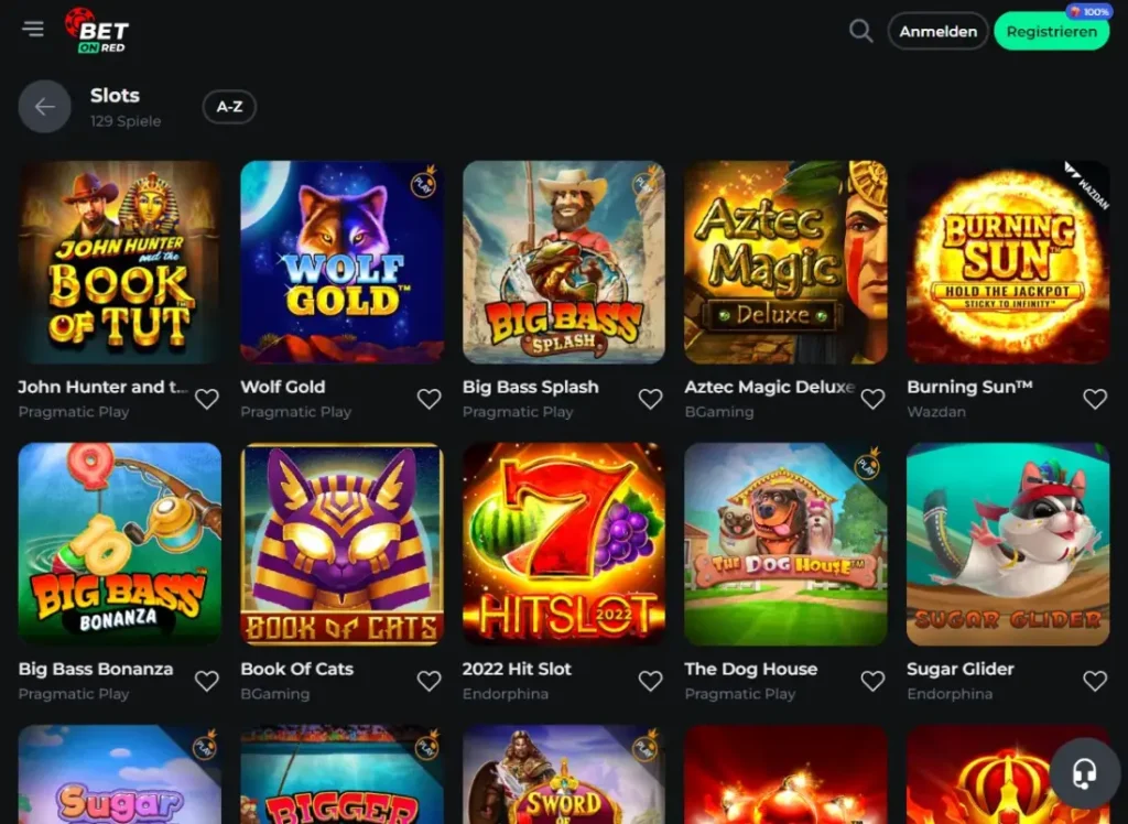 BetOnRed Spiele