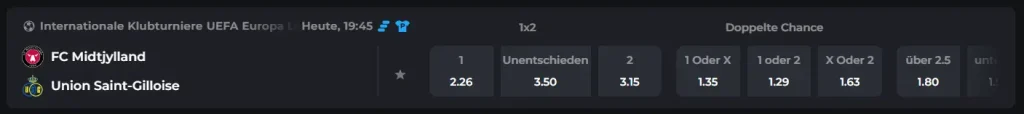 Internationale Klubturniere UEFA in Europa bei Bet On Red Sport